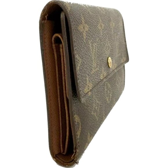842174AD Louis Vuitton Wallet Porte Tresor Etui Papiers Trifold Brown Monogram - Picture 4 of 9